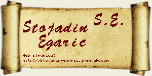 Stojadin Egarić vizit kartica